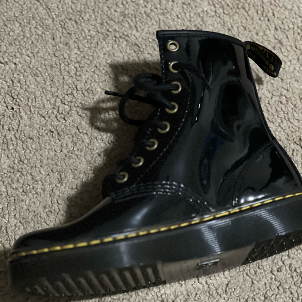 Dr. Martens Black Patent Leather Boots - Picture 8 of 12